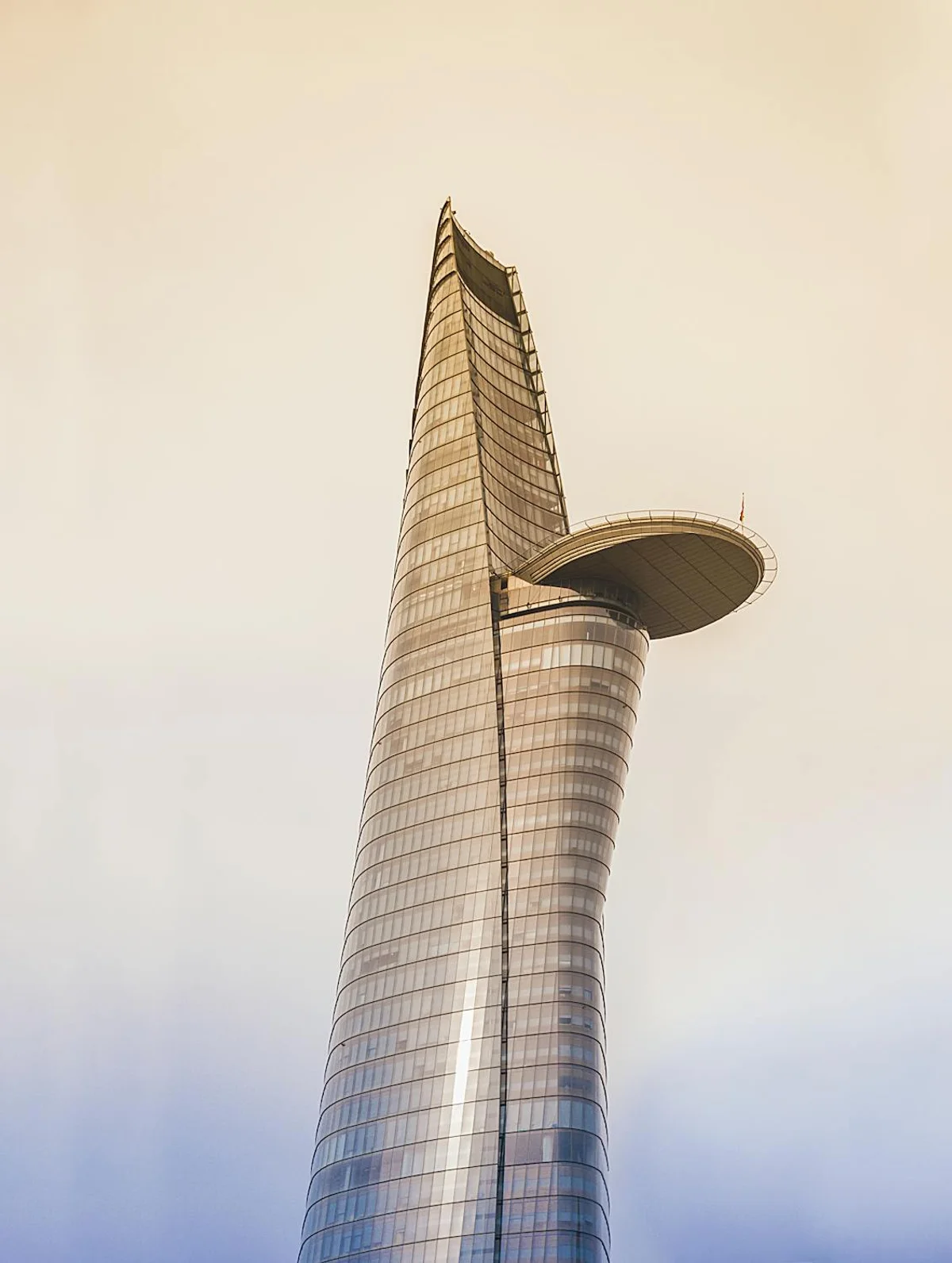 Modern skyscraper tower with sleek glass architecture